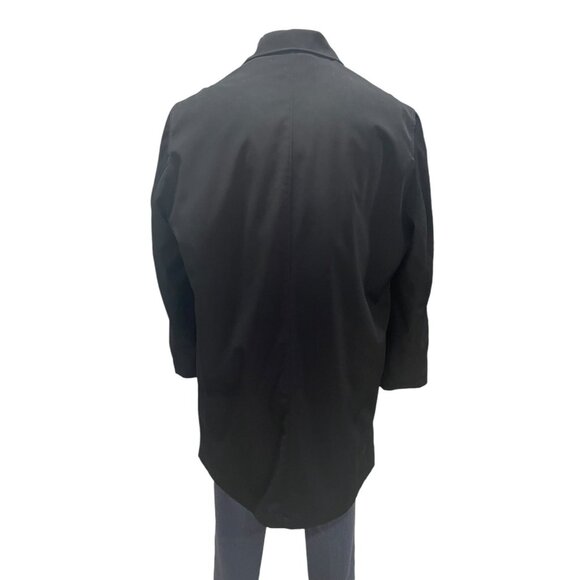 Joe by Joseph Abboud Black Rain & Stain Repellent Overcoat L Quilted Lining Work - Picture 6 of 10